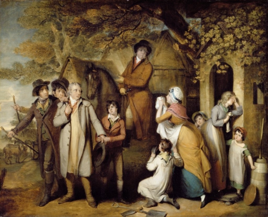 Detail of The Severe Steward, or Unfortunate Tenant by William Redmore Bigg