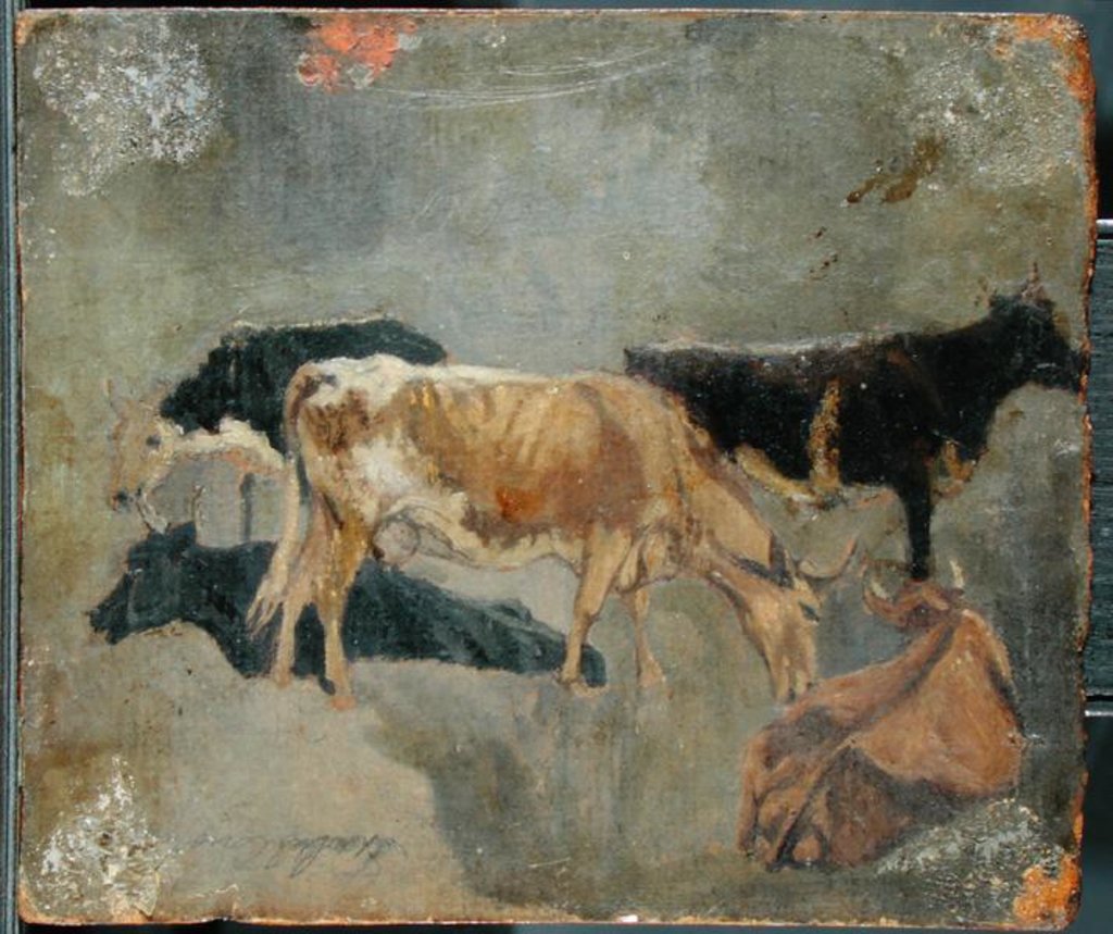 Detail of Study of Five Horned Cattle by John Constable