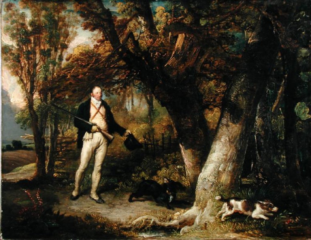 Detail of Portrait of the Rev. Thomas Levett and Favourite Dogs, Cock-Shooting, 1811 by James Ward