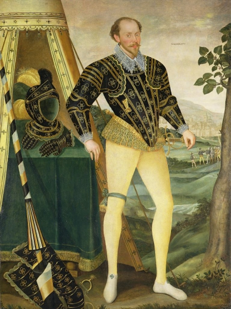 Detail of Sir William Drury, of Hawstead, Suffolk, 1587 by English School