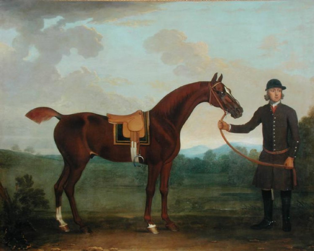 Detail of Old Fox held by a Groom by James Seymour