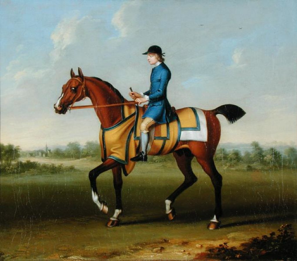 Detail of A Bay Racehorse with Jockey Up by James Seymour