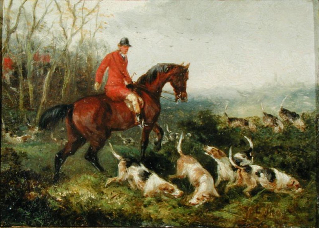 Detail of Foxhunting: At Cover by William Joseph Shayer