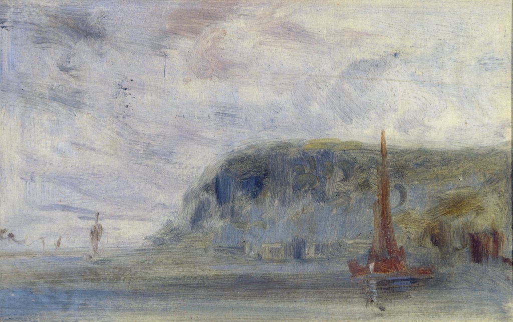 Detail of Coast with Cliffs and Boats previously attributed to J.M.W. Turner and also attributed to Peter de Wint by English School