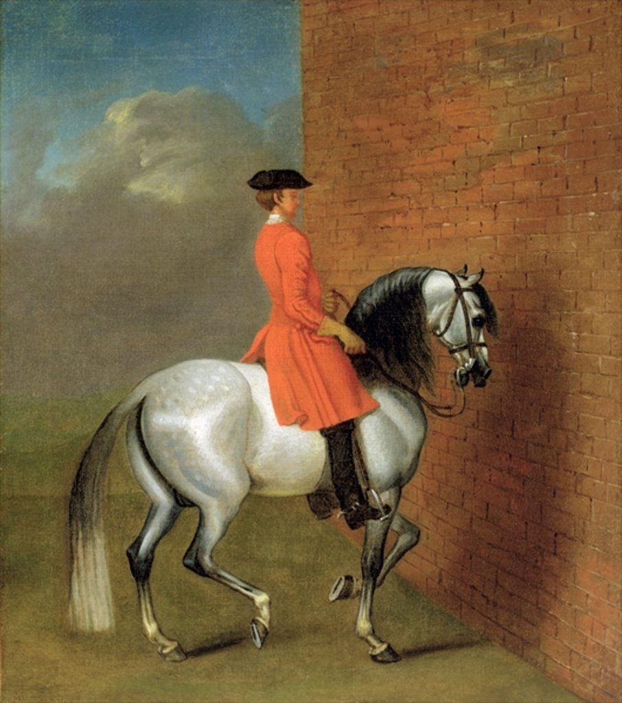 Detail of An Exercise in Haute Ecole: The Passage to the Left along a Wall, after John Venderbank formerly attributed to James Seymour by English School