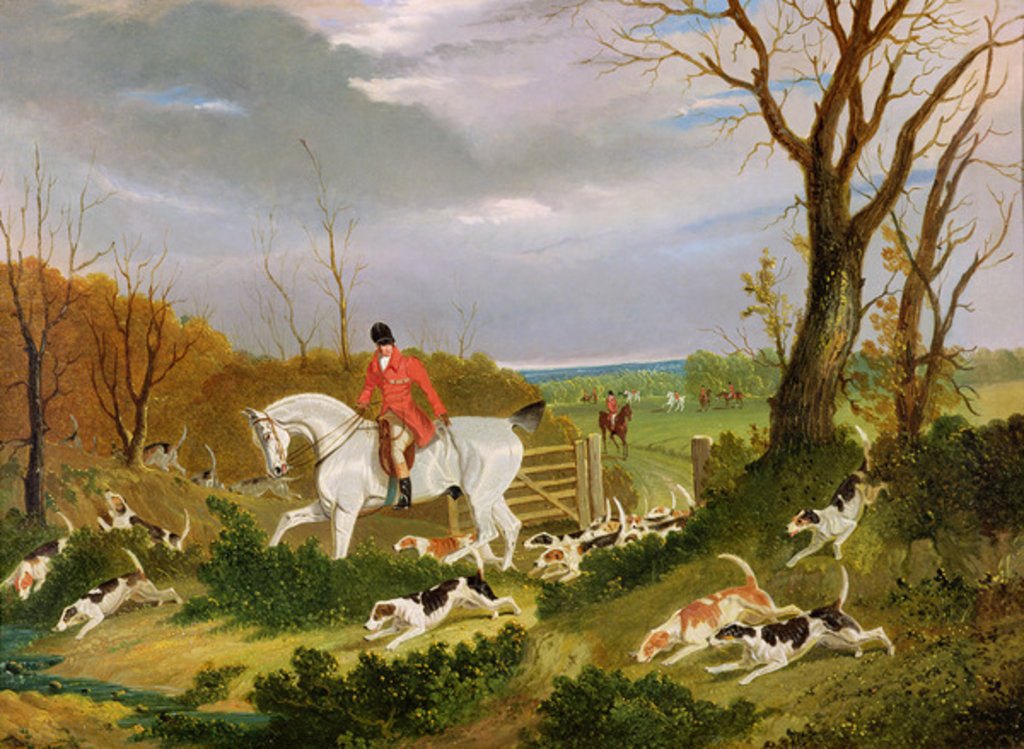 Detail of The Suffolk Hunt - Going to Cover near Herringswell by John Frederick Herring Snr