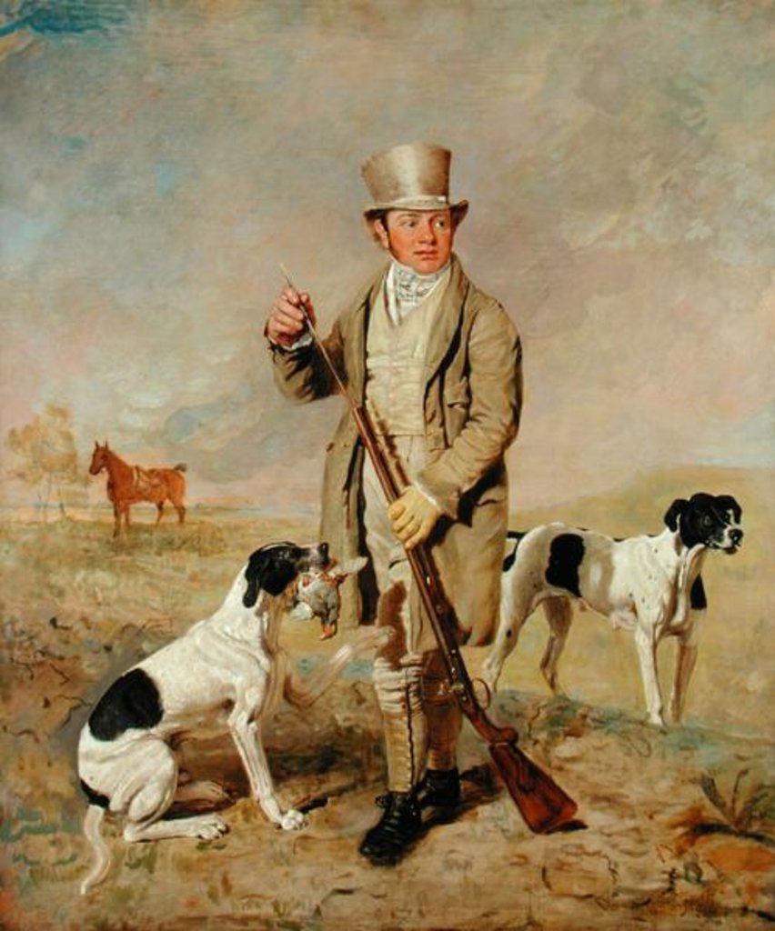 Detail of Richard Prince, with Damon, the late Colonel Mellish's Pointer by Benjamin Marshall
