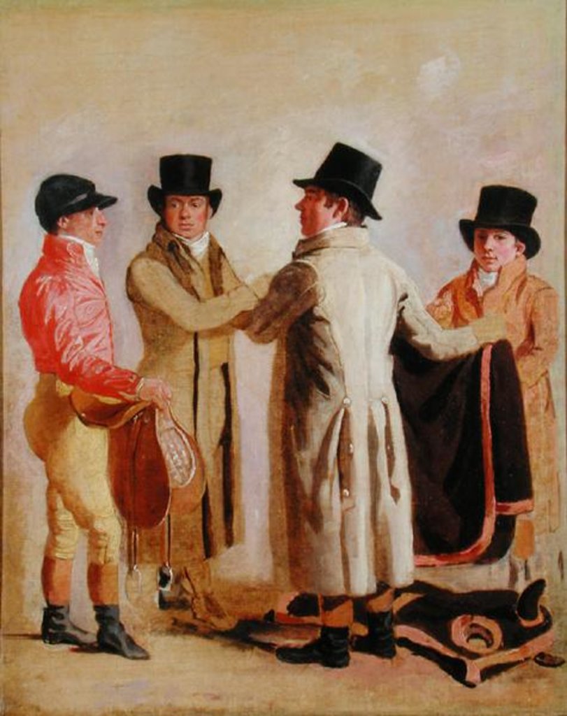 Detail of Frank Buckle, John Wastel, Robert Robson and a Stable Lad by Benjamin Marshall