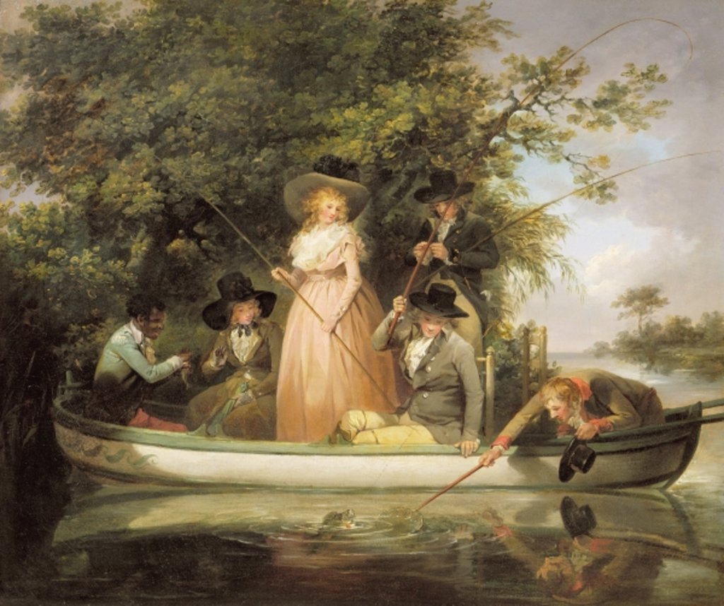 Detail of A Party Angling by George Morland
