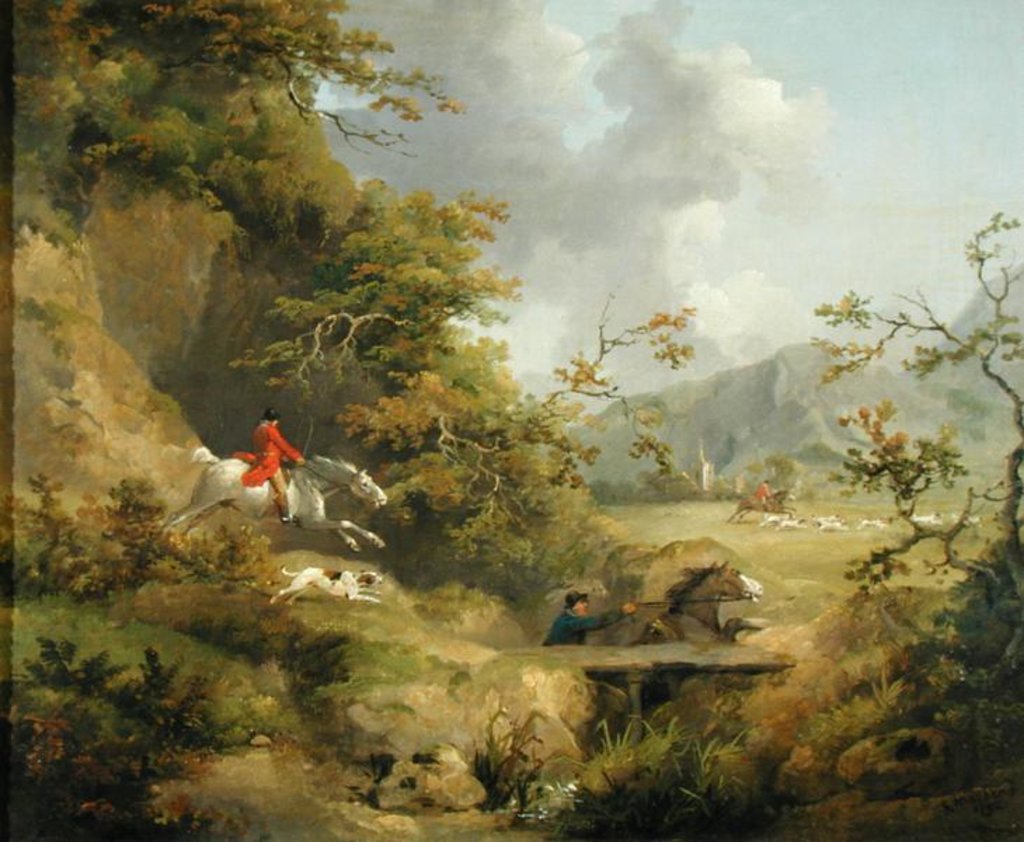 Detail of Foxhunting in Hilly Country by George Morland
