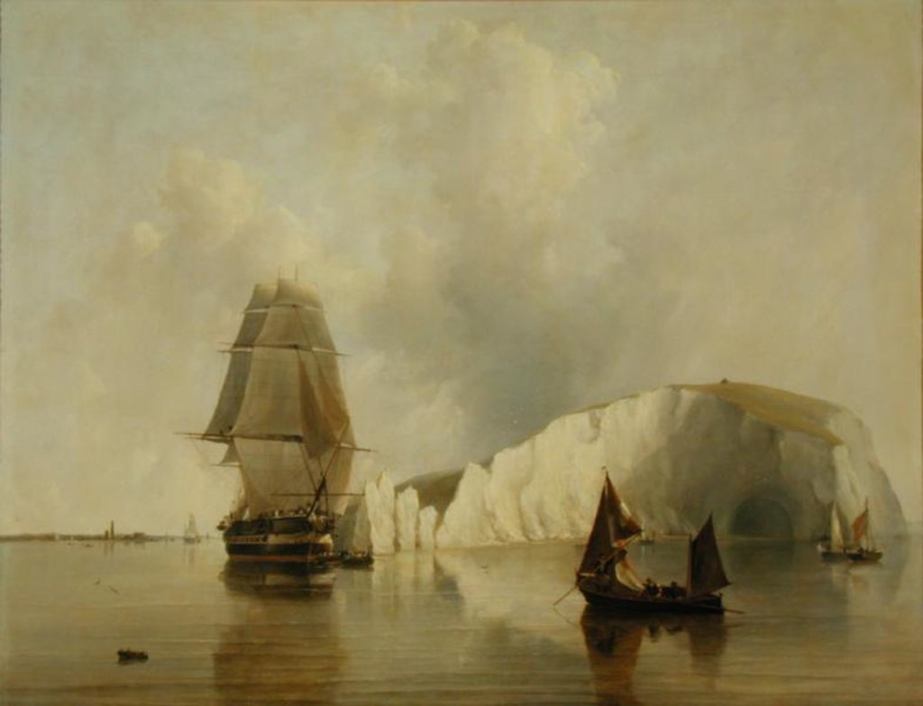 Detail of Off the Needles, Isle of Wight by Edward William Cooke