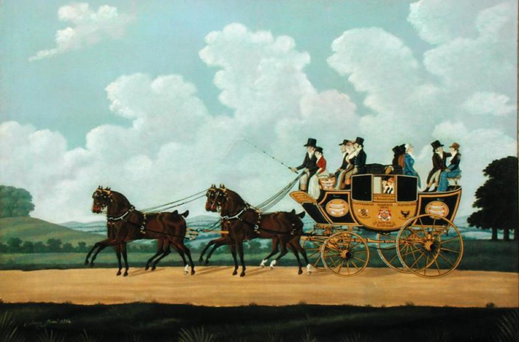 Detail of J. & W. Chaplin's Dover-London Stage on the Road by John Cordrey