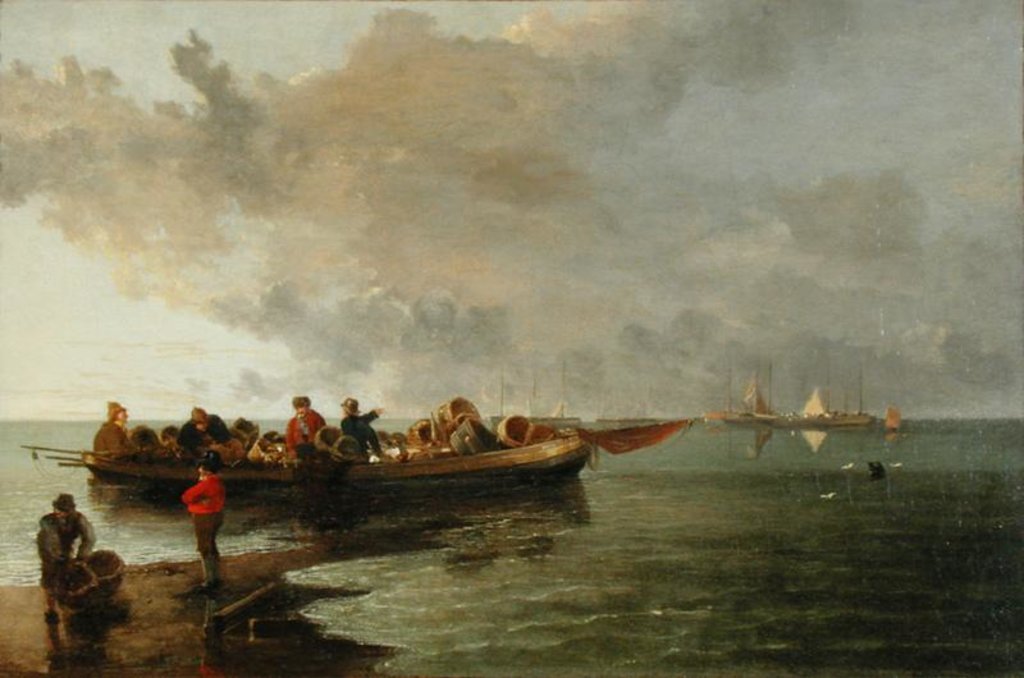 Detail of A Barge with a Wounded Soldier by John Crome