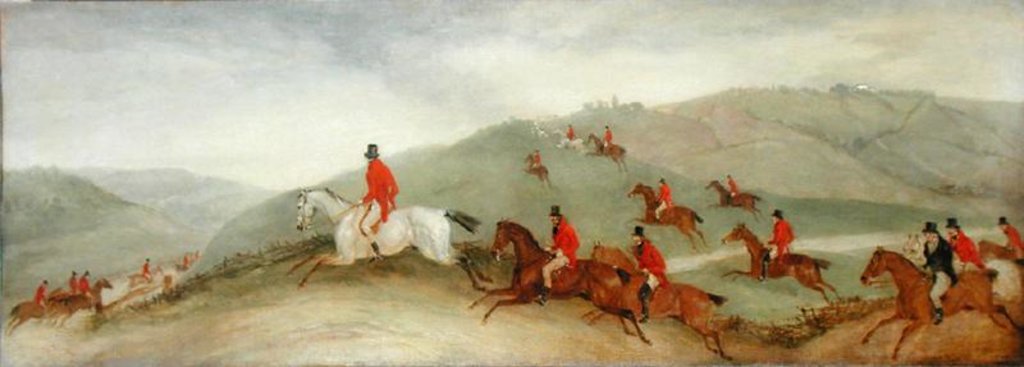 Detail of Foxhunting: Road Riders or Funkers by Richard Barrett Davis