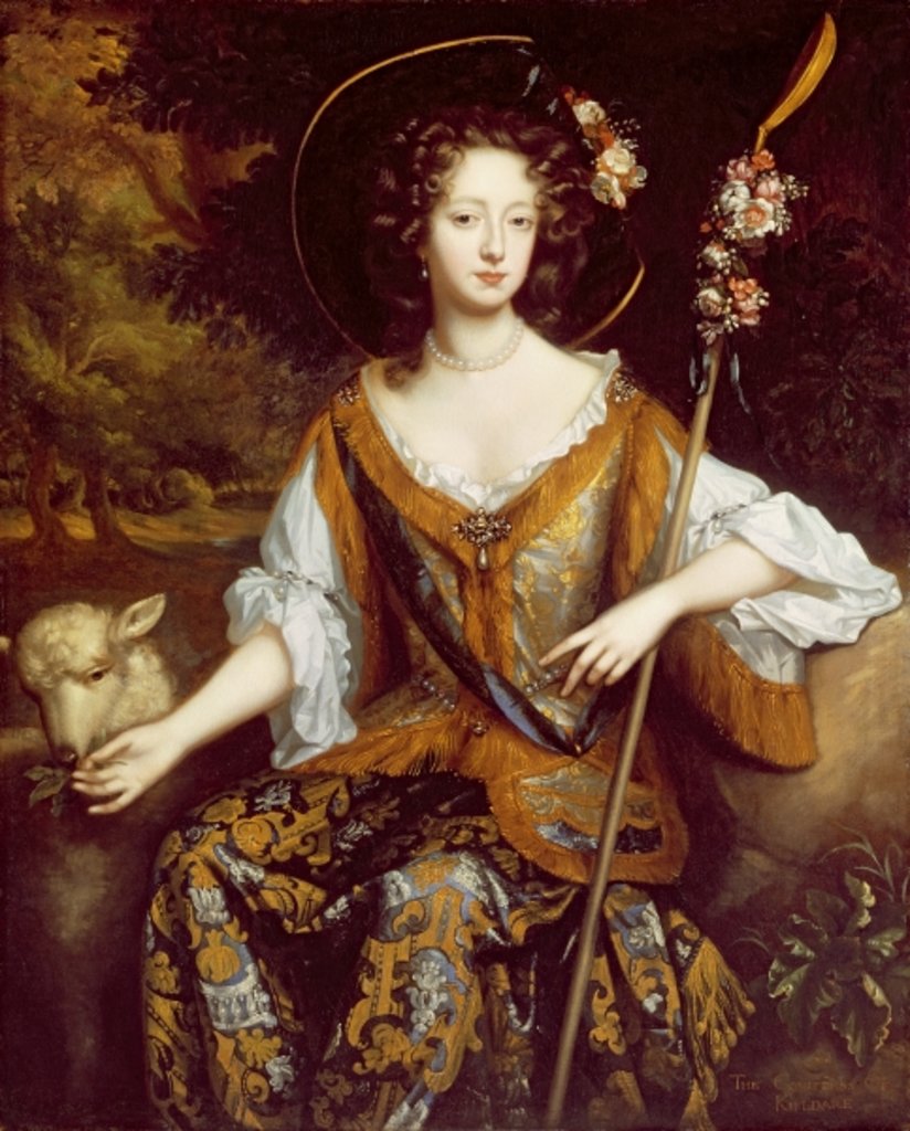 Detail of Elizabeth Jones, Countess of Kildare, c.1684 by William Wissing or Wissmig