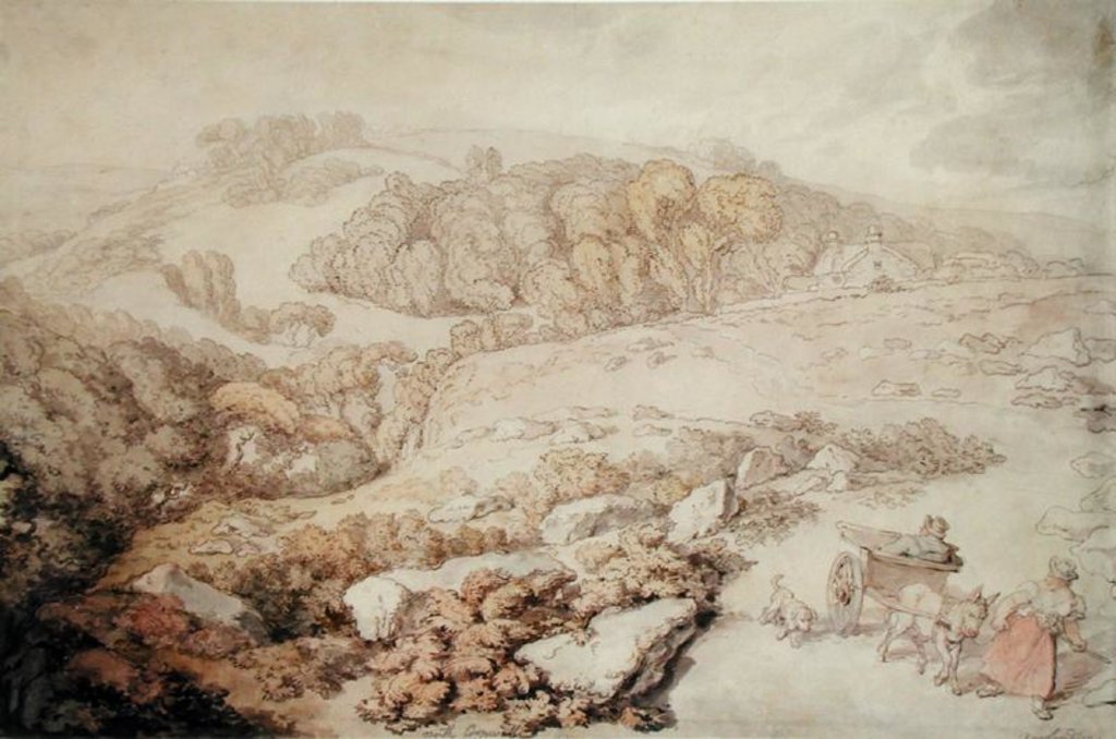 Detail of Bodmin Moor, North Cornwall, c.1825 by Thomas Rowlandson