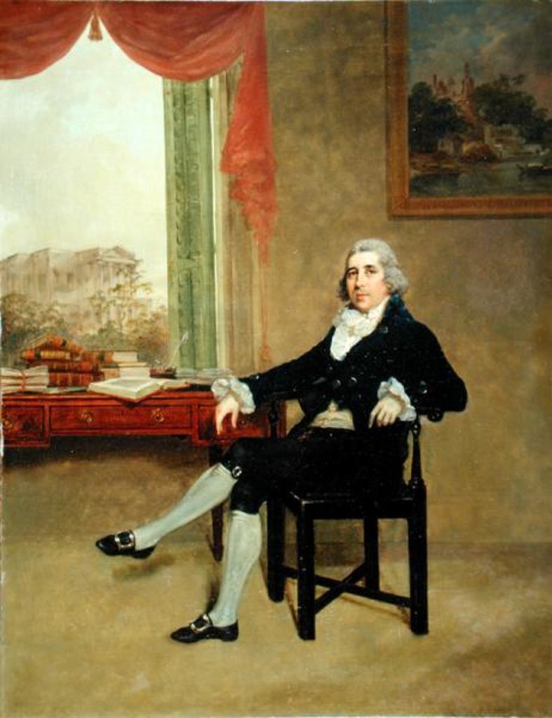 Detail of Thomas Graham Baron Lynedoch of Balgowan, c.1790 by Thomas Hickey