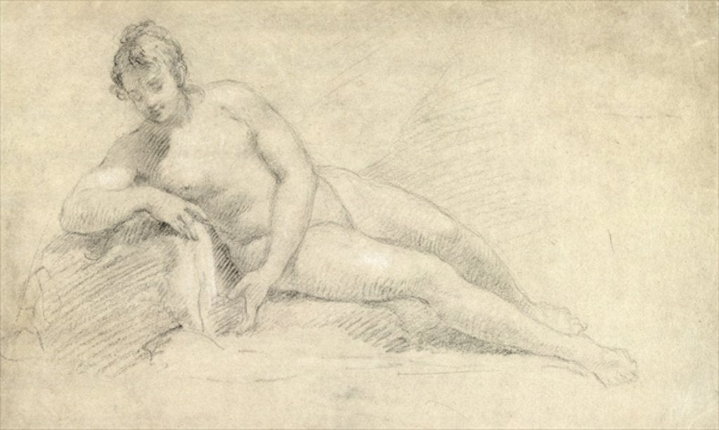 Detail of Study of a Female Nude by William Hogarth