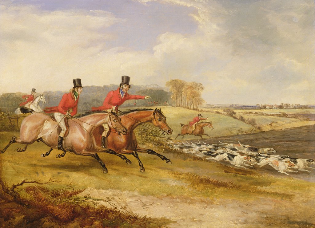 Detail of Full Cry, Bachelor's Hall, 1835 by Francis Calcraft Turner