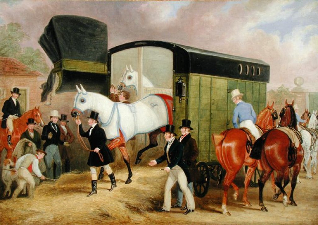 Detail of The Derby Pets: The Arrival, 1842 by James Pollard