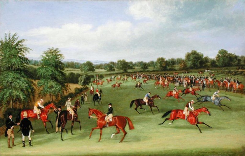 Detail of Epsom Races: Preparing to Start by James Pollard