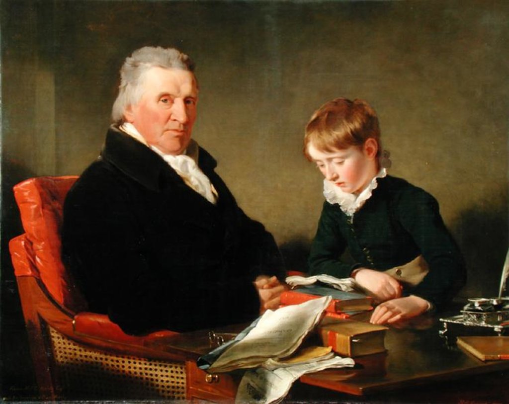Detail of Francis Noel Clarke Mundy and his Grandson, William Mundy, 1809 by Ramsay Richard Reinagle