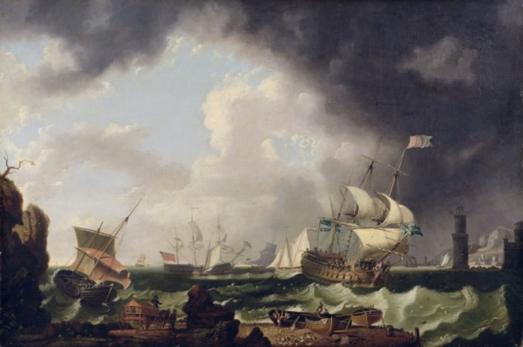 Detail of The Fishery, c.1764 by Richard Wright
