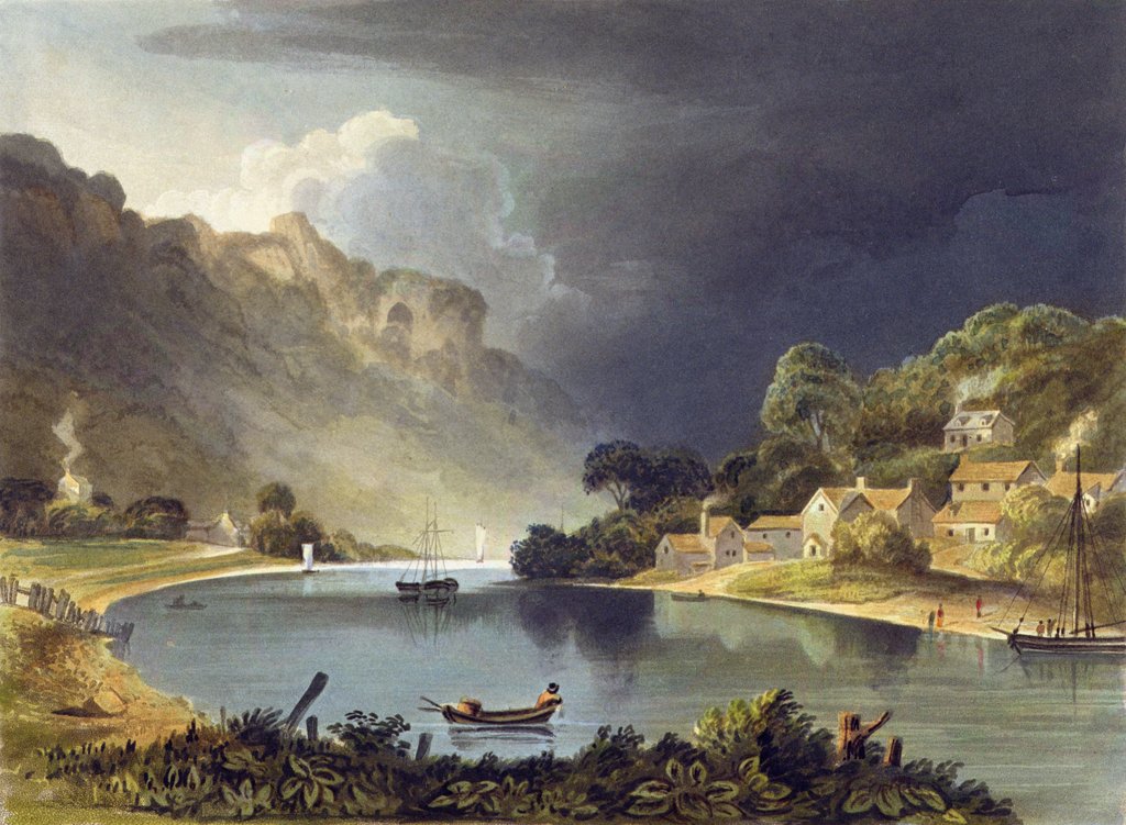 Detail of View down the River at the New Weir by A.V. Copley Fielding