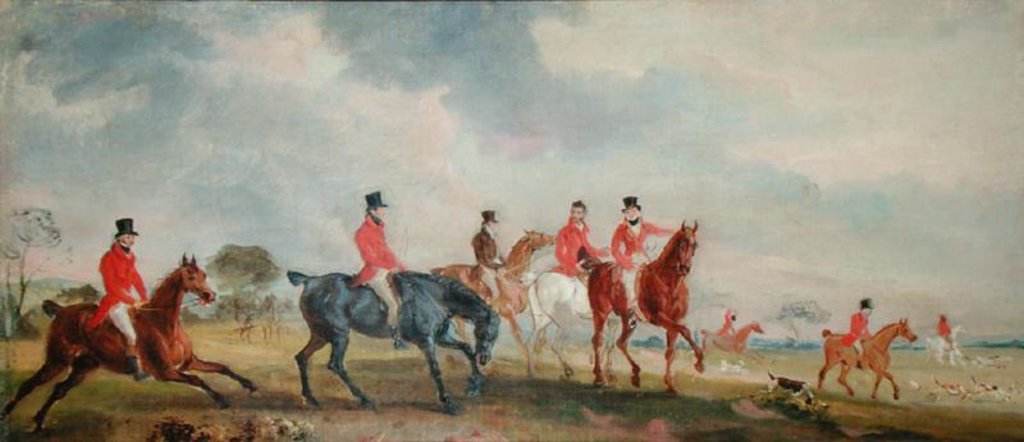 Detail of The Quorn Hunt: The Artist and his Friends Moving Off by John E. Ferneley