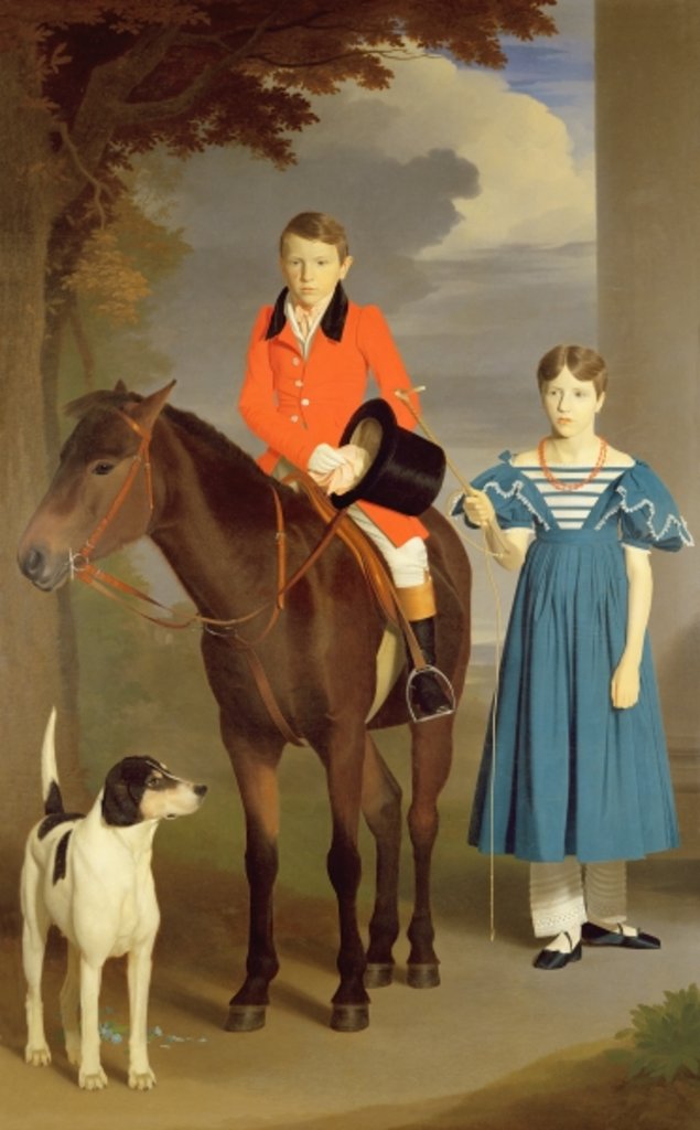 Detail of John Gubbins Newton and his Sister Mary, 1832-33 by Robert Burnard