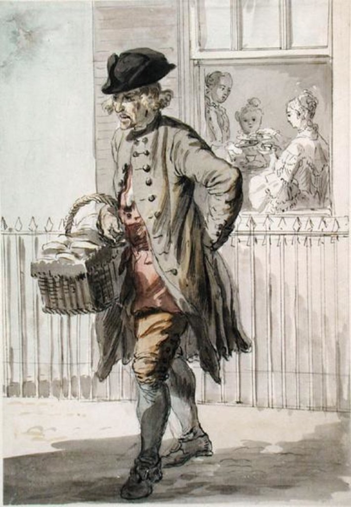 Detail of London Cries: A Muffin Man, c.1759 by Paul Sandby