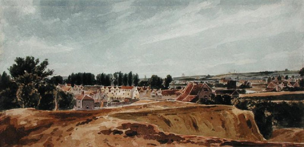 Detail of View near Bishopsgate Bridge with Cow Tower, looking towards Mousehold by John Thirtle