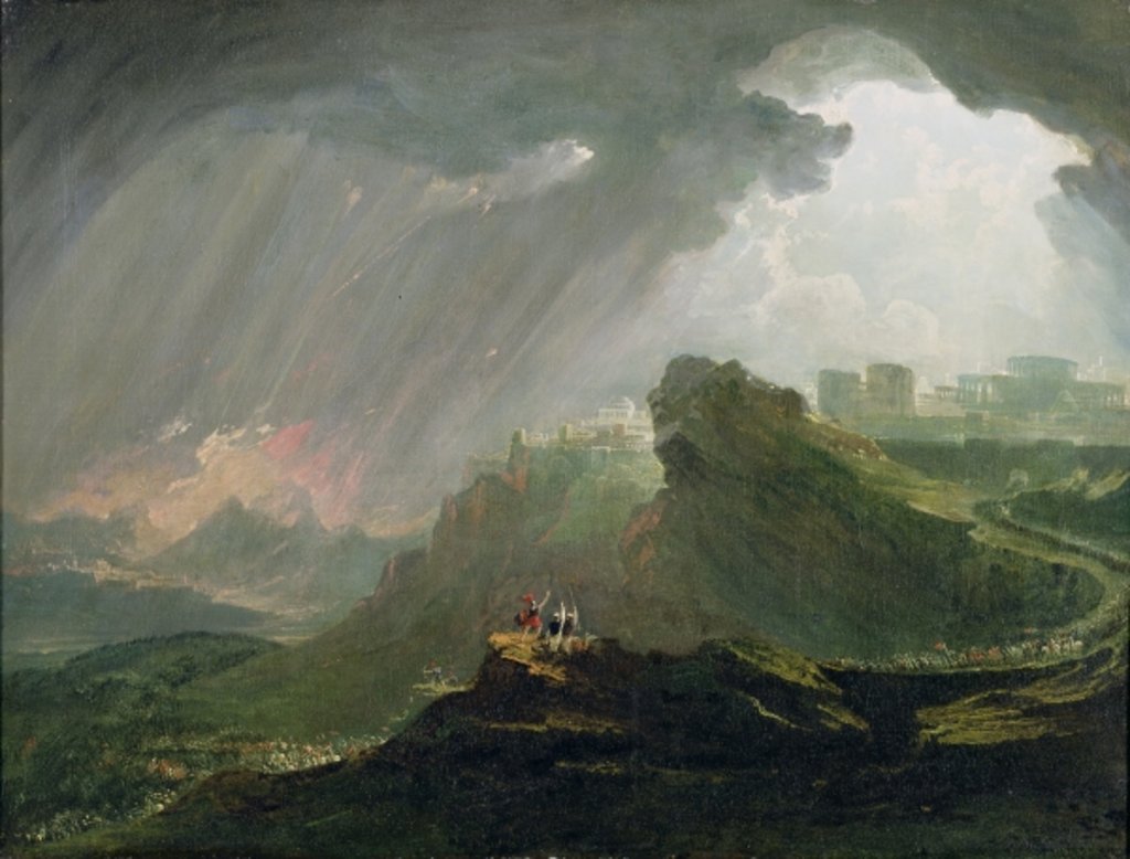 Detail of Joshua Commanding the Sun to Stand Still Upon Gibeon, c.1840 by John Martin