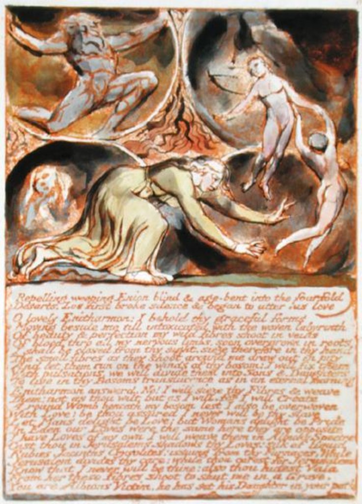 Detail of Repelling Weeping Enion... by William Blake