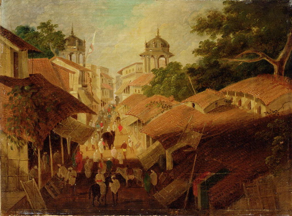 Detail of Street in Patna, c.1825 by Charles D'Oyly