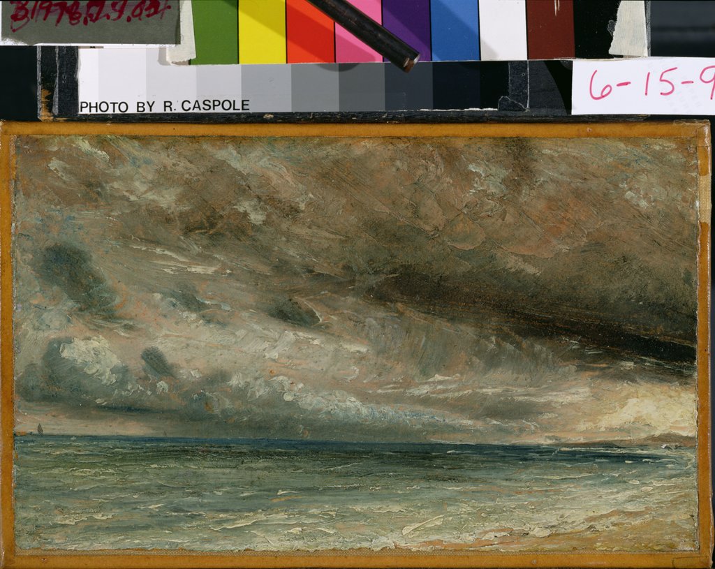 Detail of The Coast at Brighton - Stormy Evening, c.1828 by John Constable