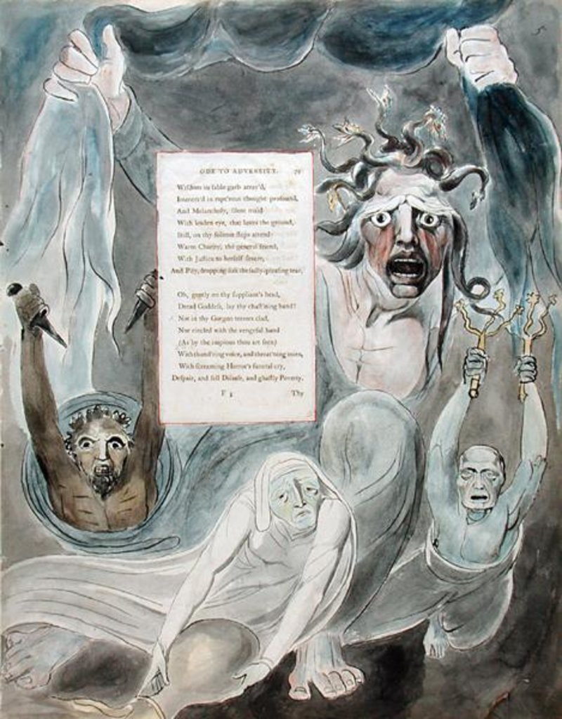 Detail of Ode to Adversity by William Blake