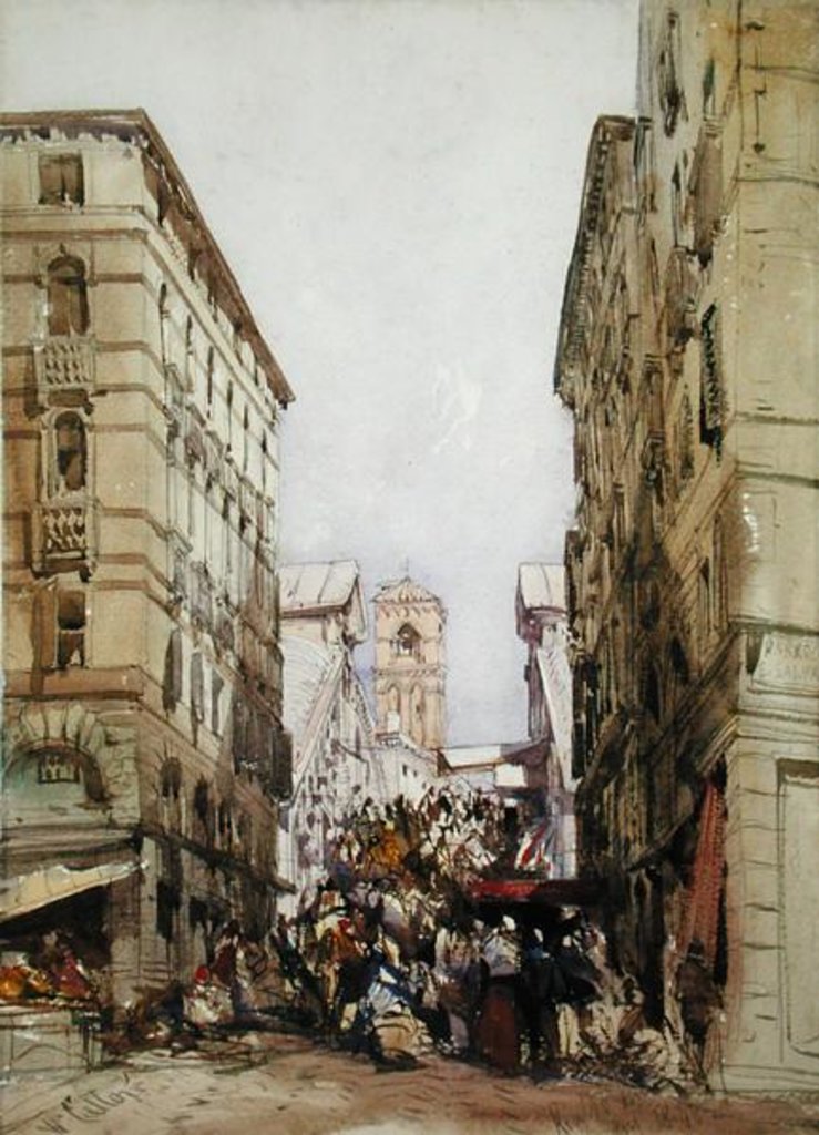 Detail of The Rialto, August 1846 by William Callow