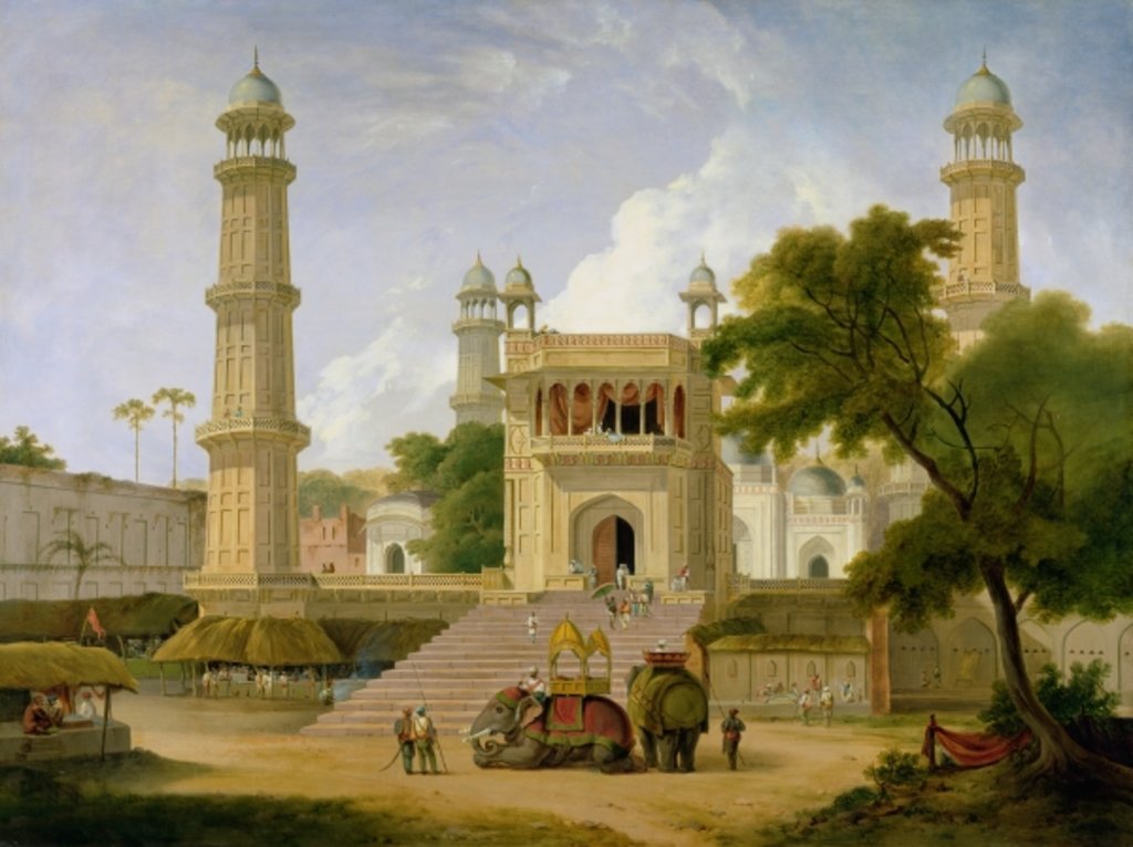 Detail of Indian Temple, said to be the Mosque of Abo-ul-Nabi, Muttra, 1827 by Thomas Daniell