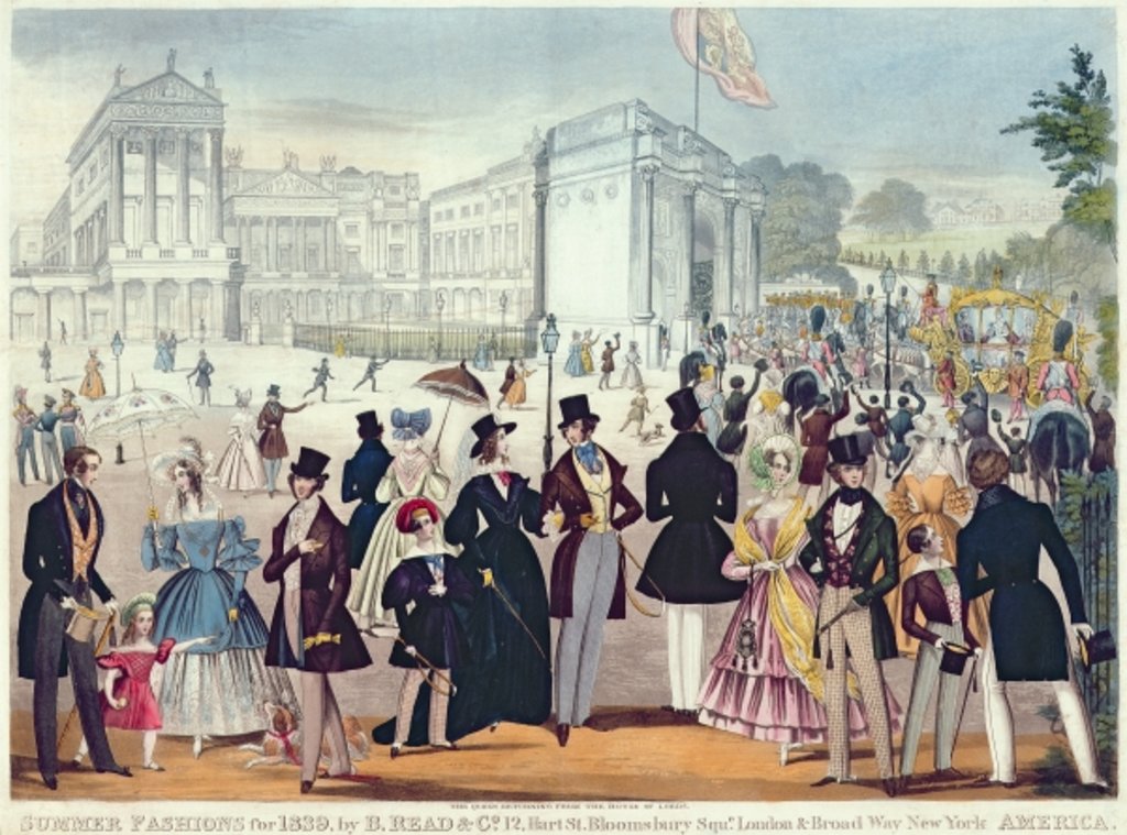 Detail of The Queen's Return from the House of Lords, 1839 by English School