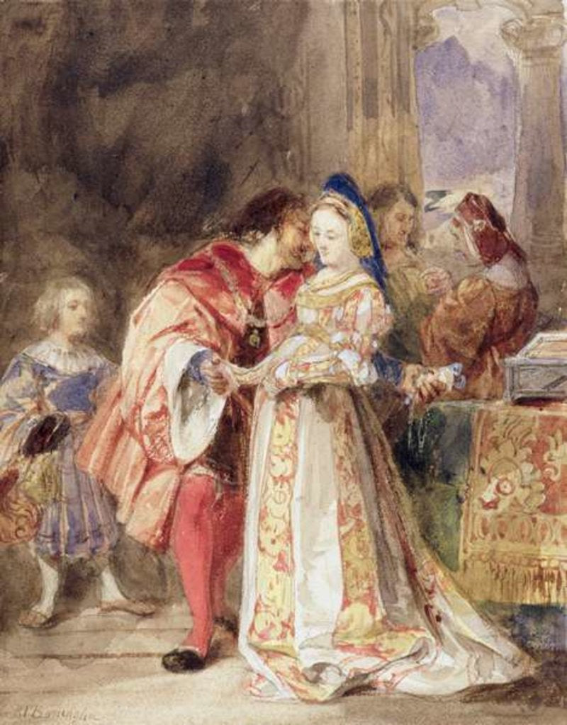 Detail of Portia and Bassanio, c.1826 by Richard Parkes Bonington