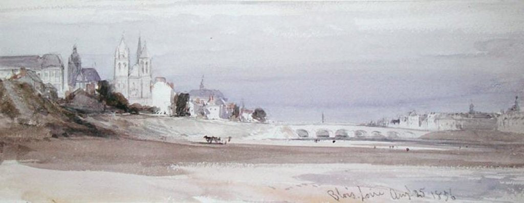 Detail of Blois on the Loire, 1856 by William Callow