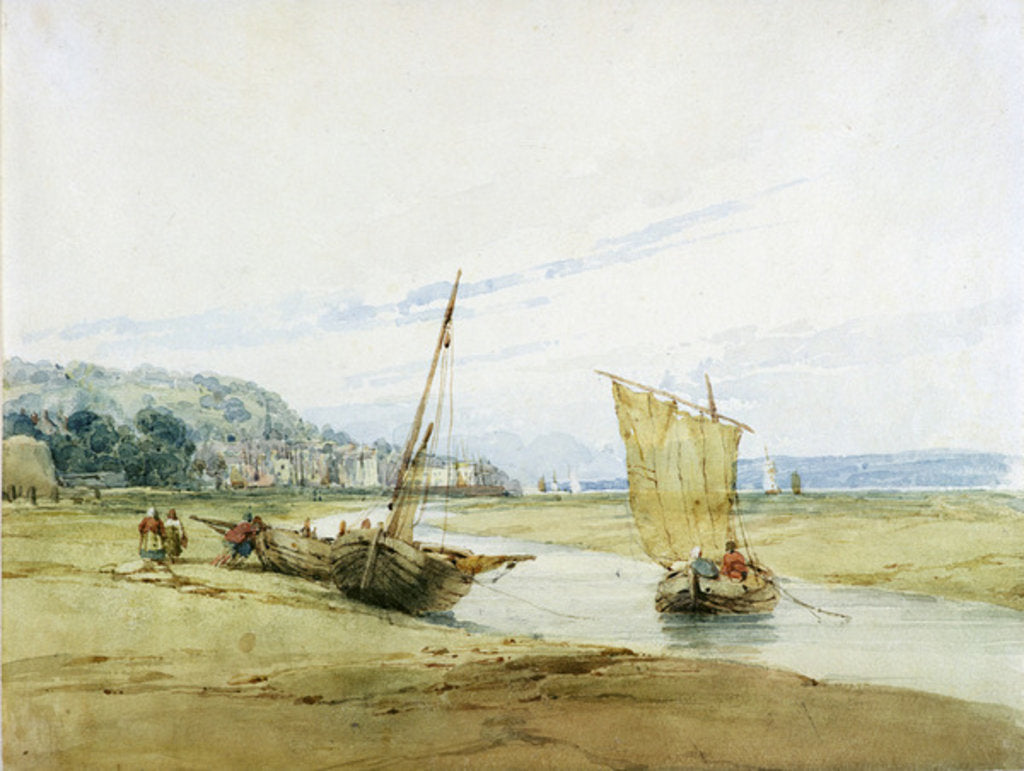 Detail of Near Honfleur, c.1822 by Richard Parkes Bonington