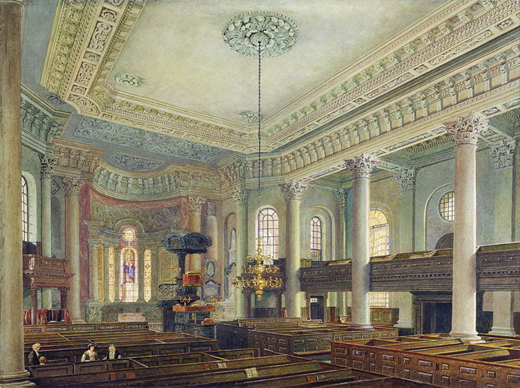 Detail of St. Paul's, Deptford by George the Elder Scharf