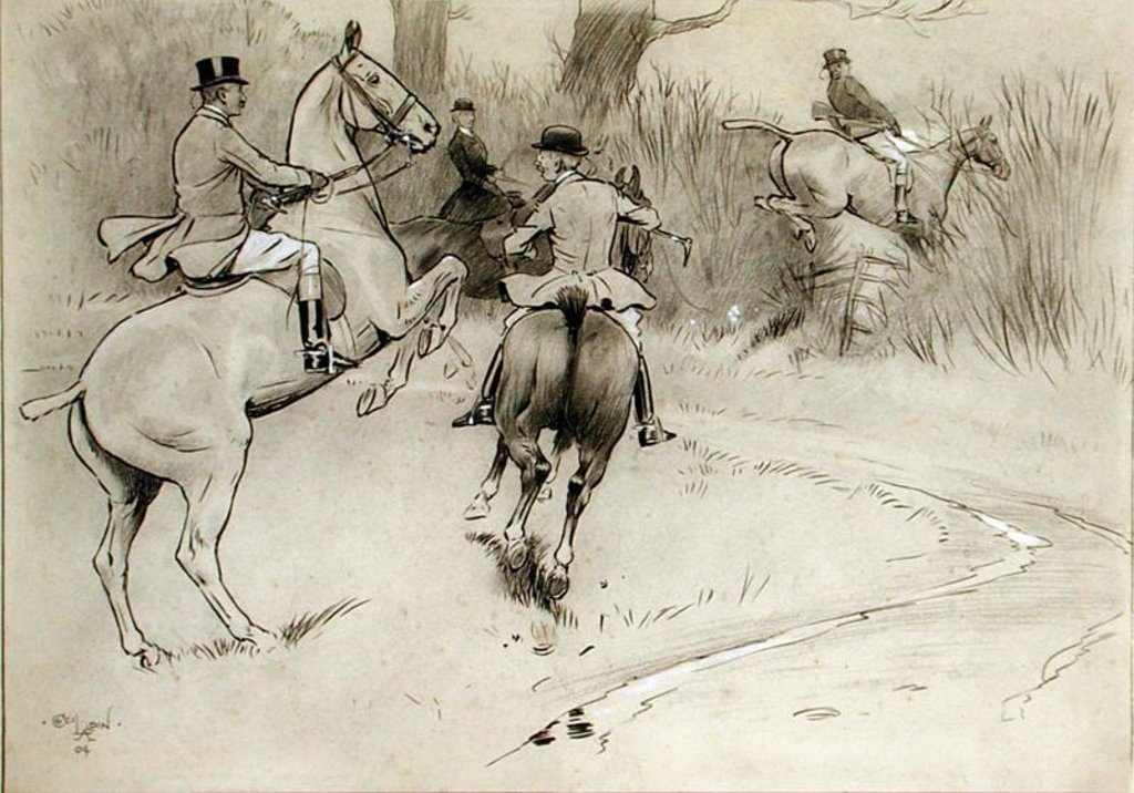 Detail of Hold Back, Sir!, 1904 by Cecil Charles Windsor Aldin