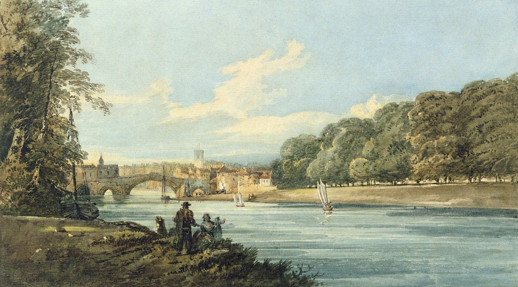 Detail of The New Walk, York, c.1798 by Thomas Girtin