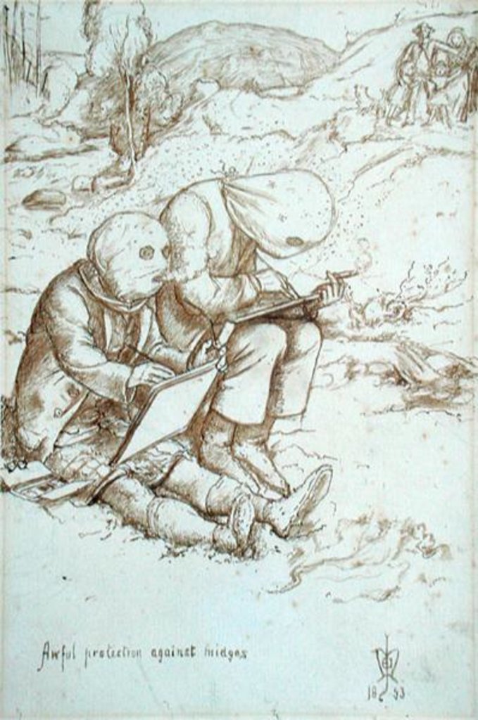 Detail of Awful Protection Against Midges, 1853 by John Everett Millais