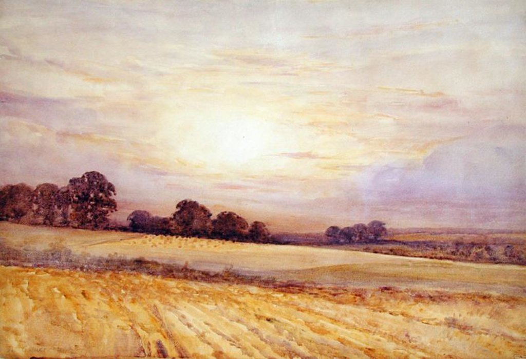 Detail of Landscape at Sunset, c.1891 by Thomas Collier