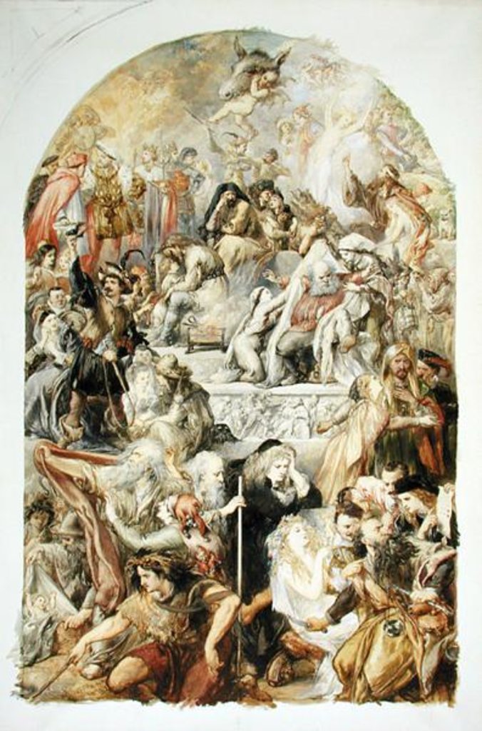 Detail of Apotheosis of Shakespeare's Characters, 1871 by John Gilbert