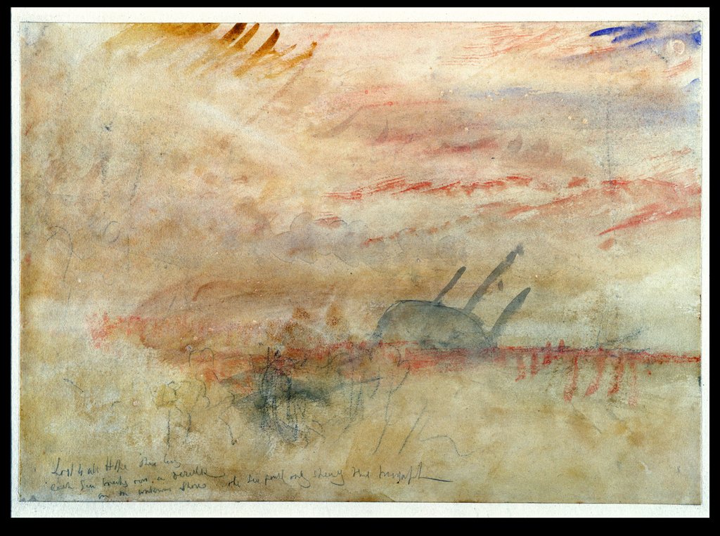 Detail of Lost to All Hope The Brig, c.1845-50 by Joseph Mallord William Turner